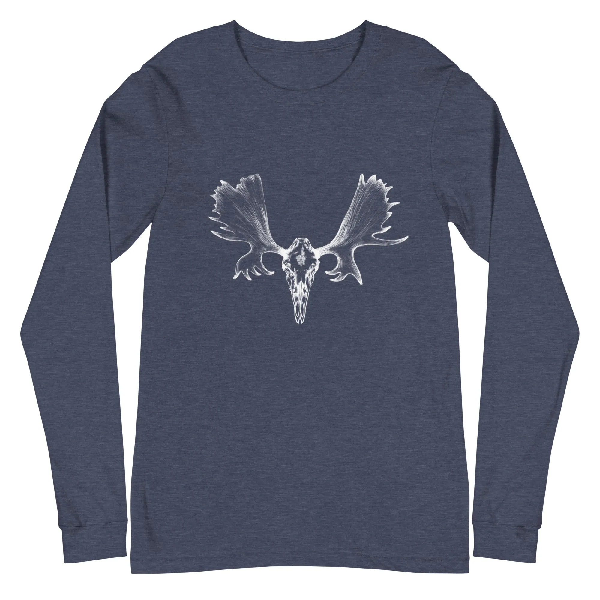 Moose Skull White Logo Long Sleeve