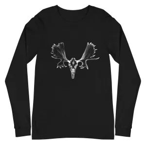 Moose Skull White Logo Long Sleeve