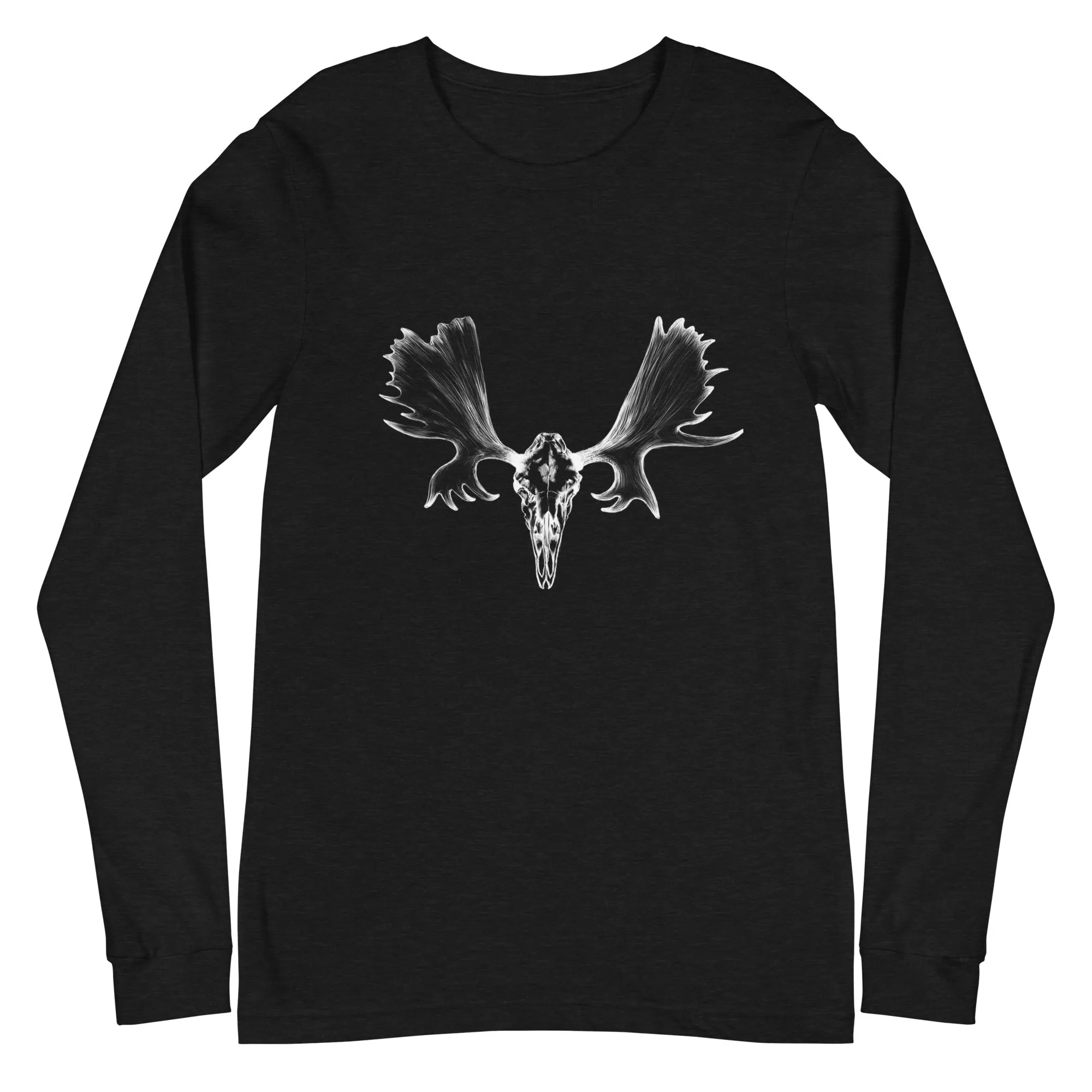 Moose Skull White Logo Long Sleeve