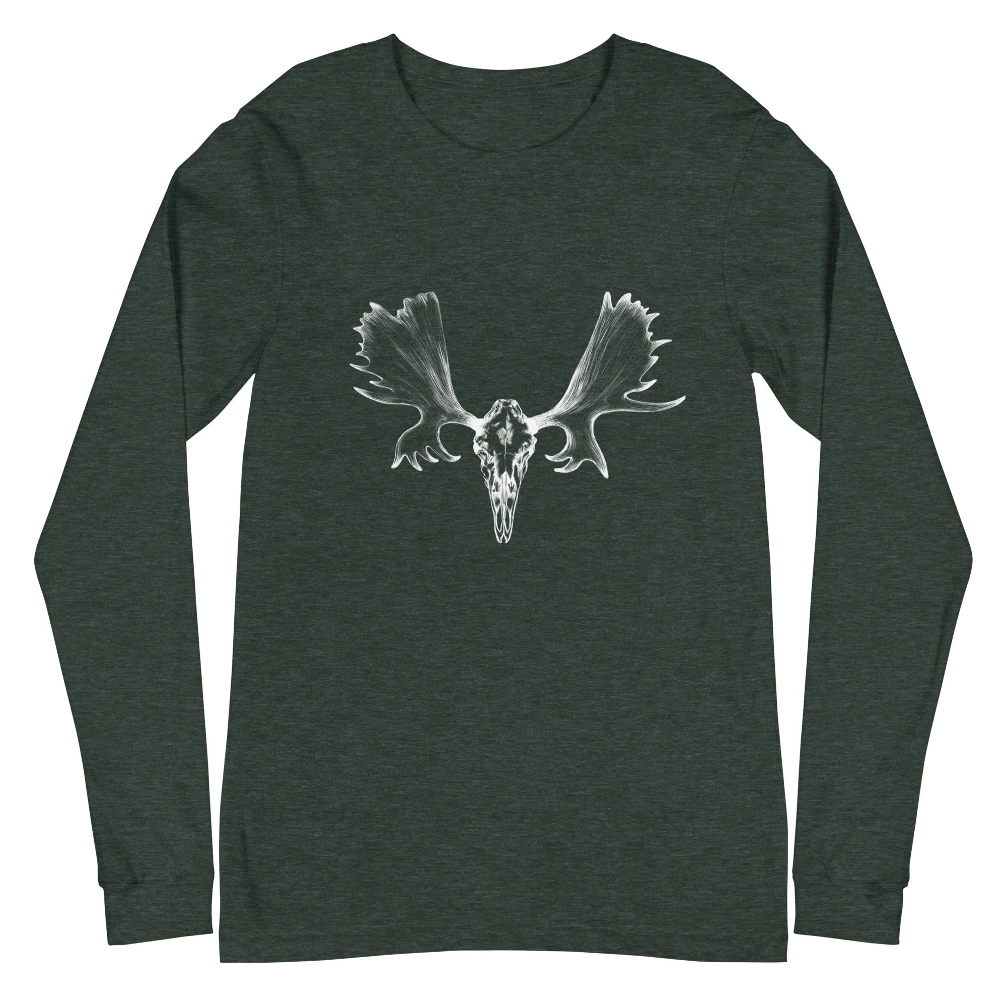 Moose Skull White Logo Long Sleeve