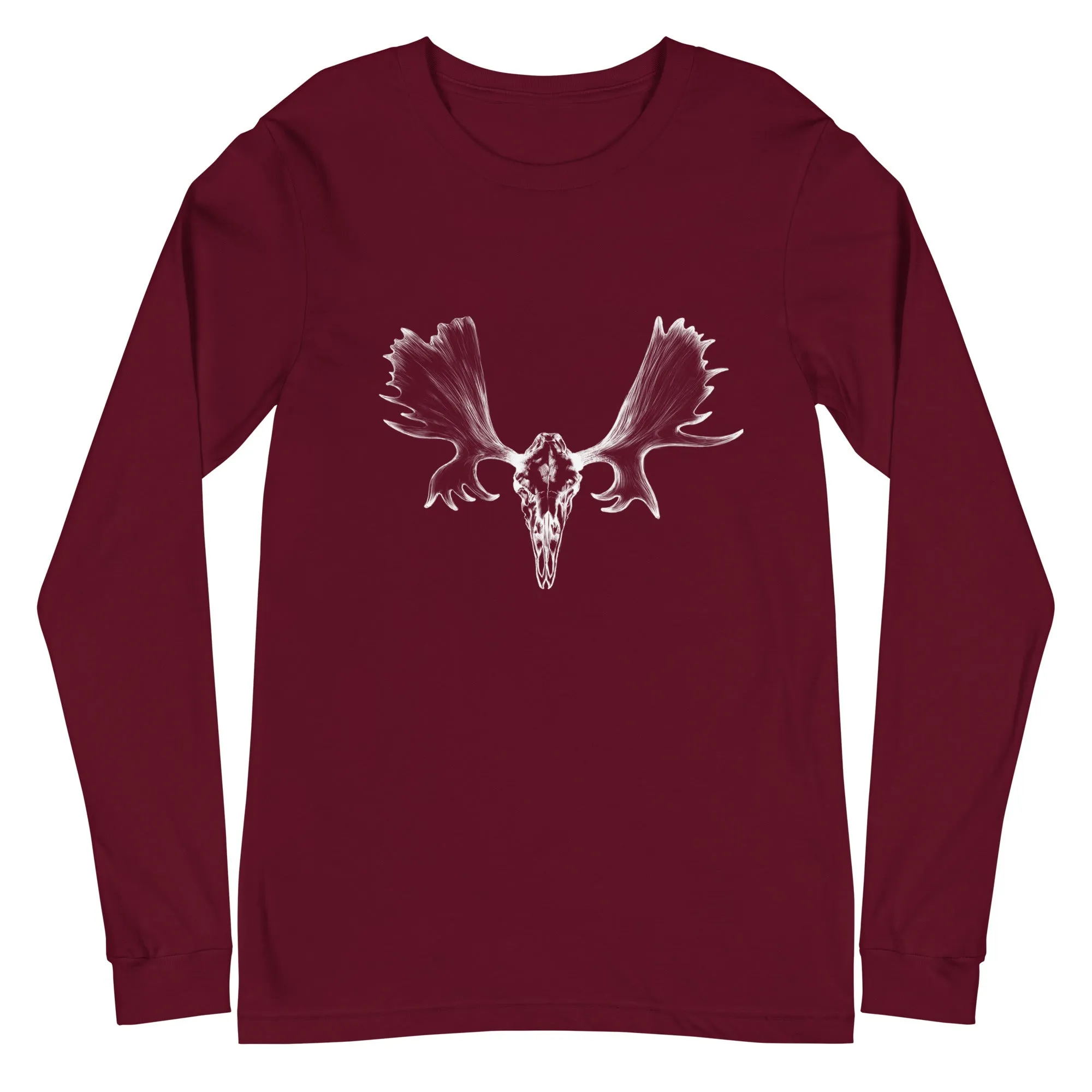 Moose Skull White Logo Long Sleeve