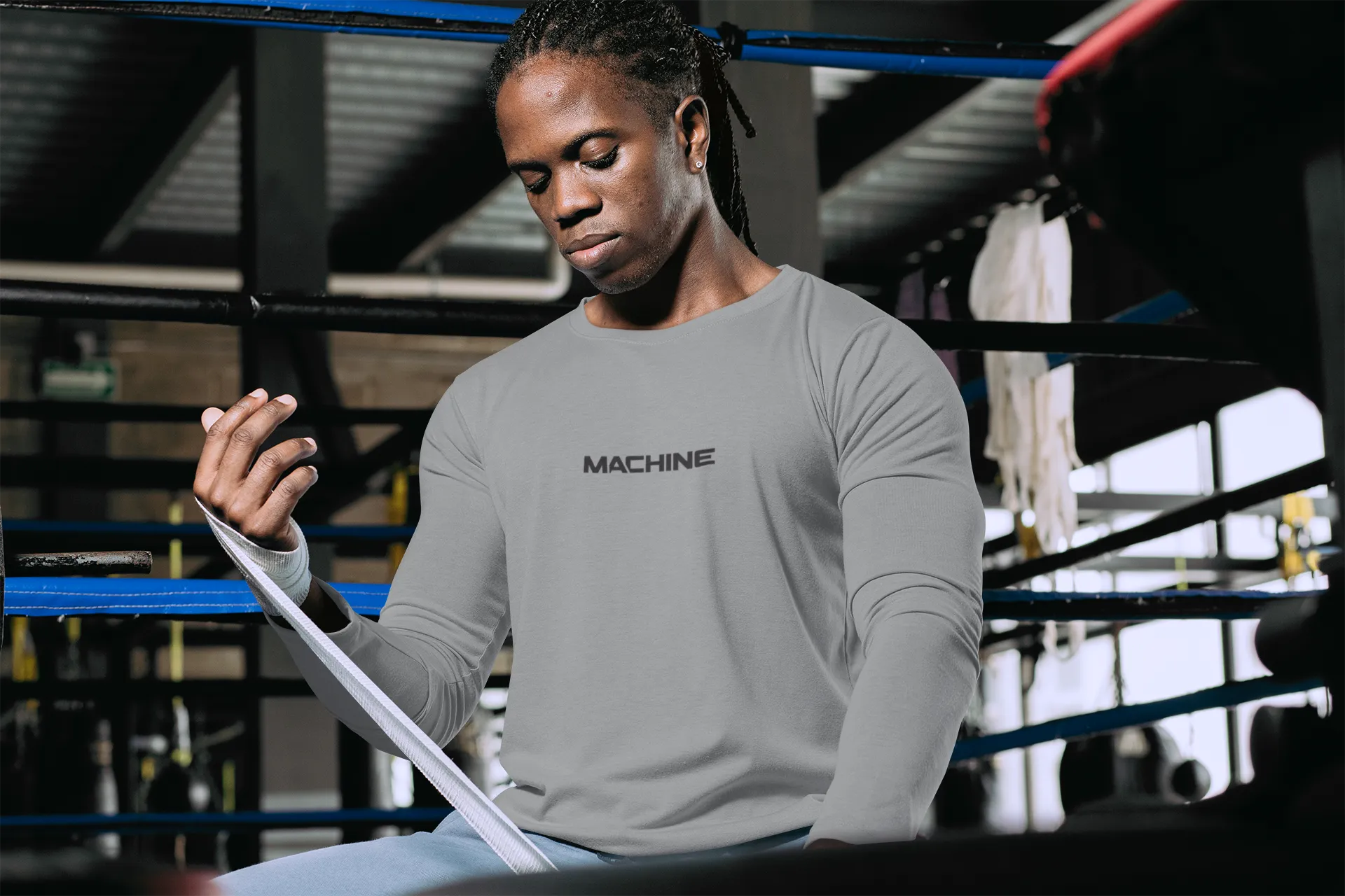 Morgan performance raglan sleeve Top in Grey