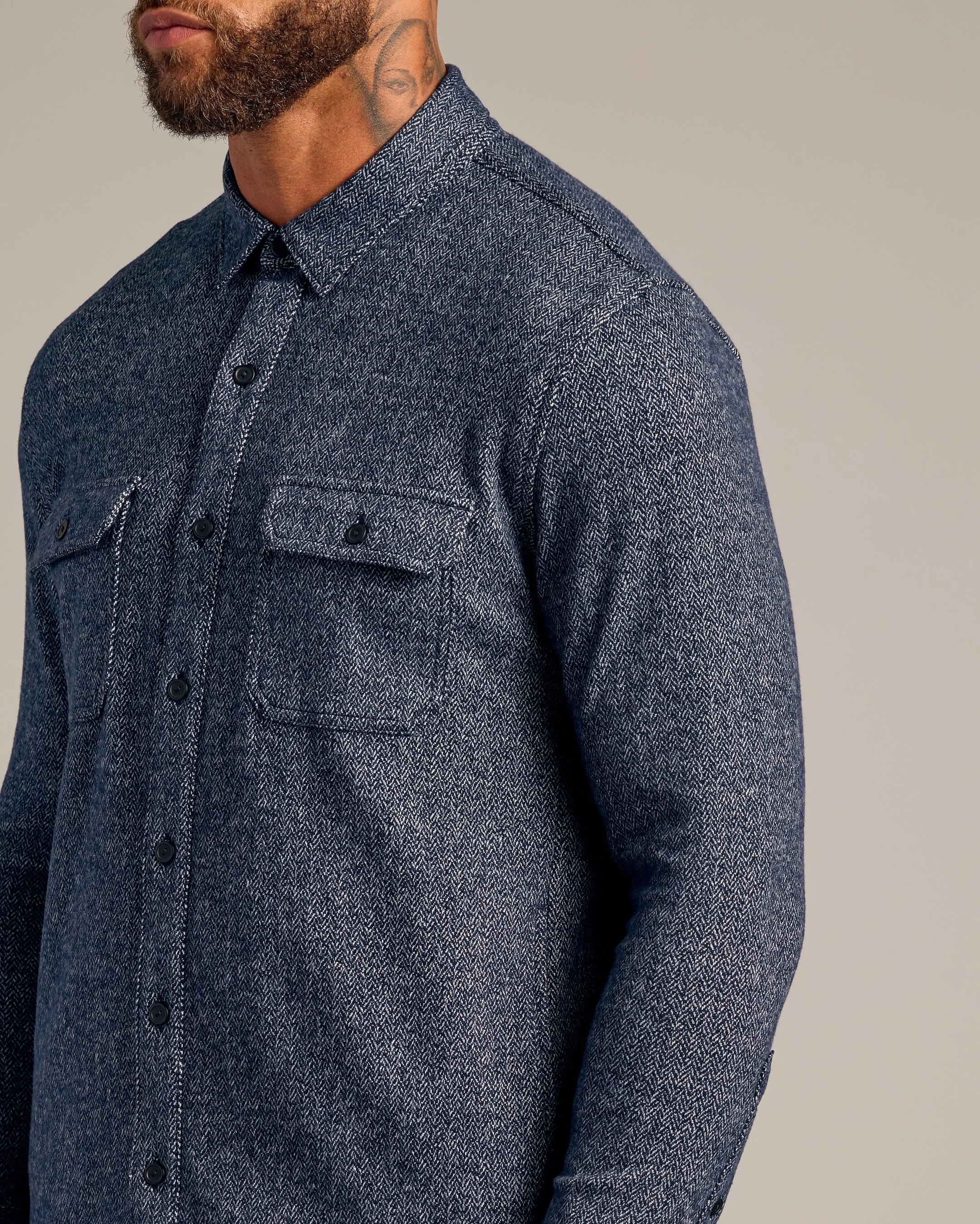 Navy Shirt Jacket