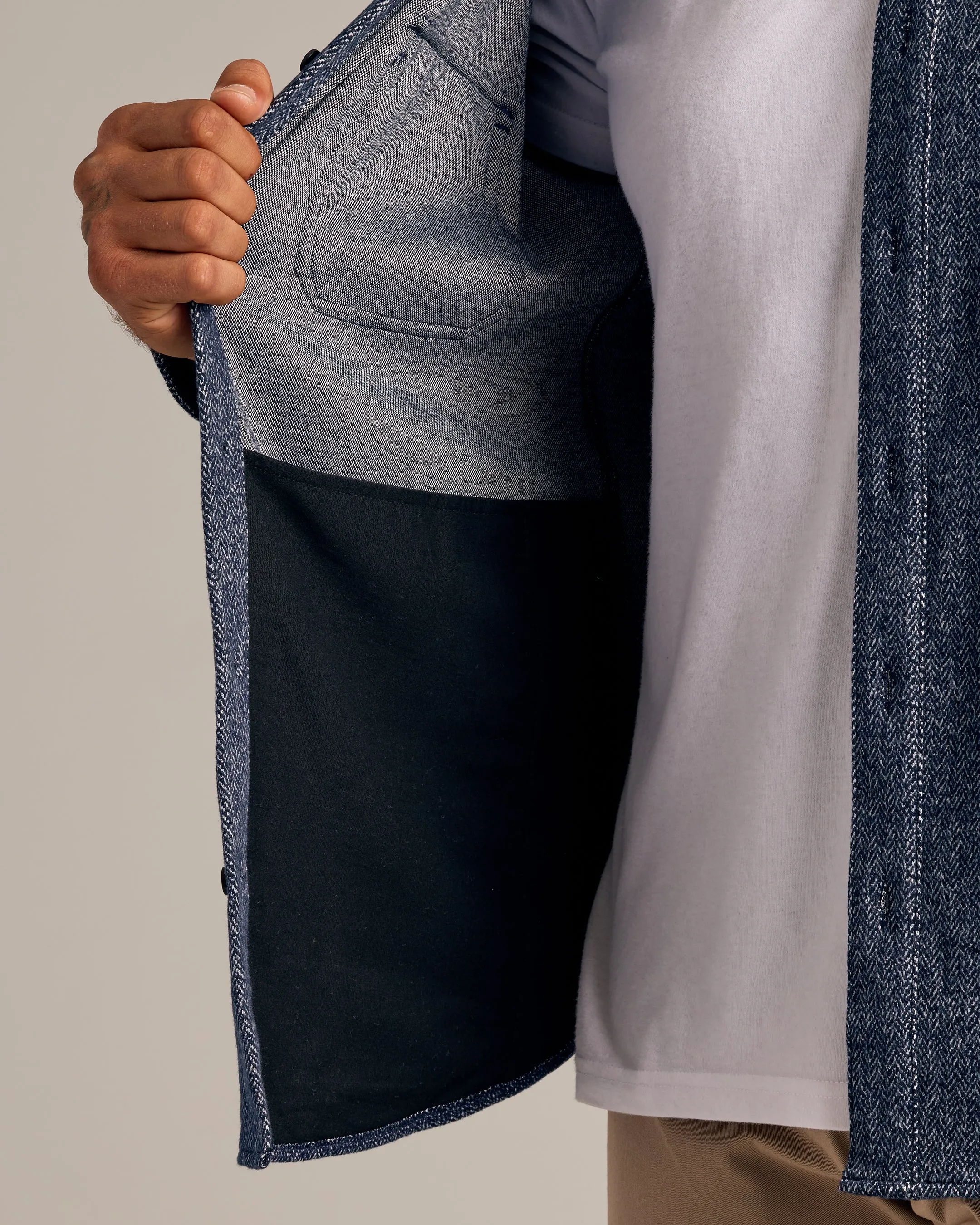 Navy Shirt Jacket