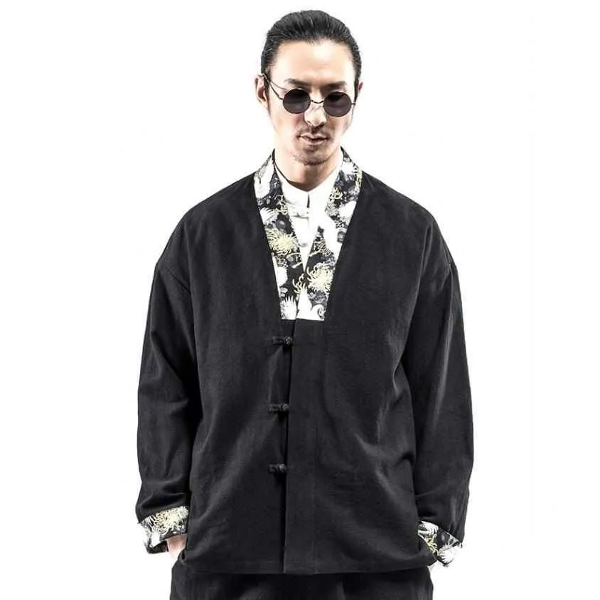 Neo Shadow Pattern Hanfu Kimono