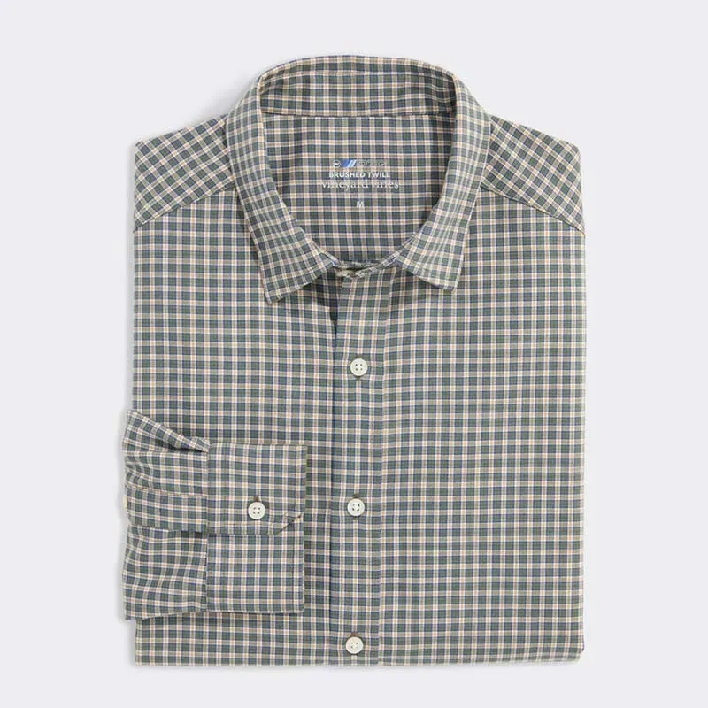 On-The-Go Brushed Twill Plaid Shirt