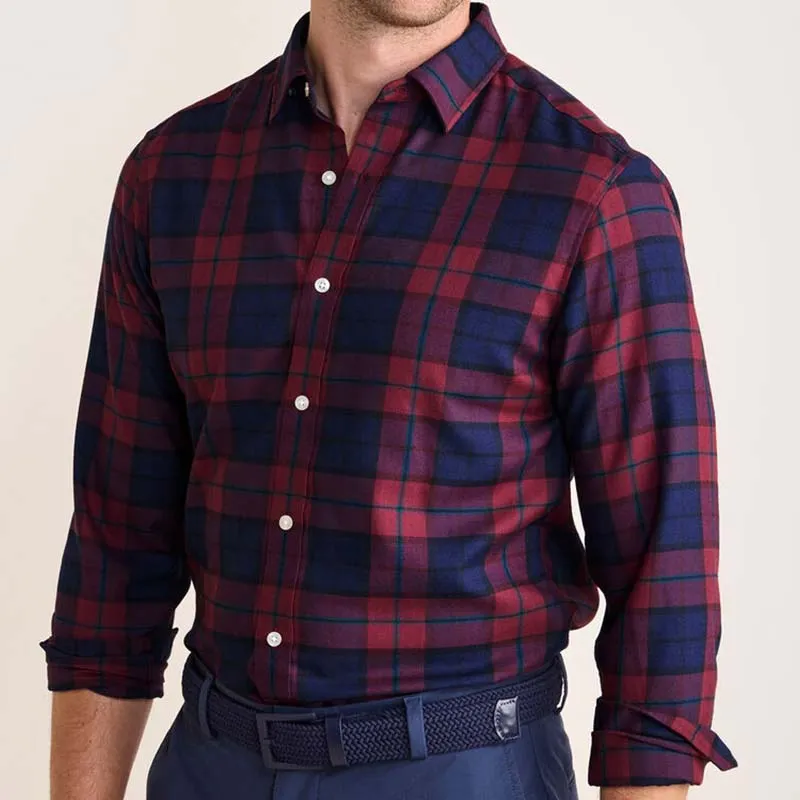 On-The-Go Brushed Twill Plaid Shirt