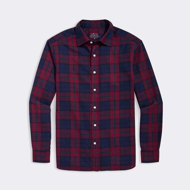 On-The-Go Brushed Twill Plaid Shirt