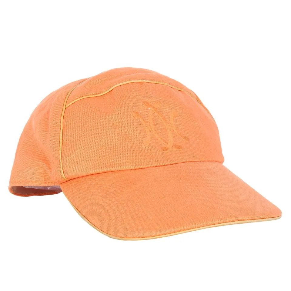 Orange Linen Baseball Cap Hat