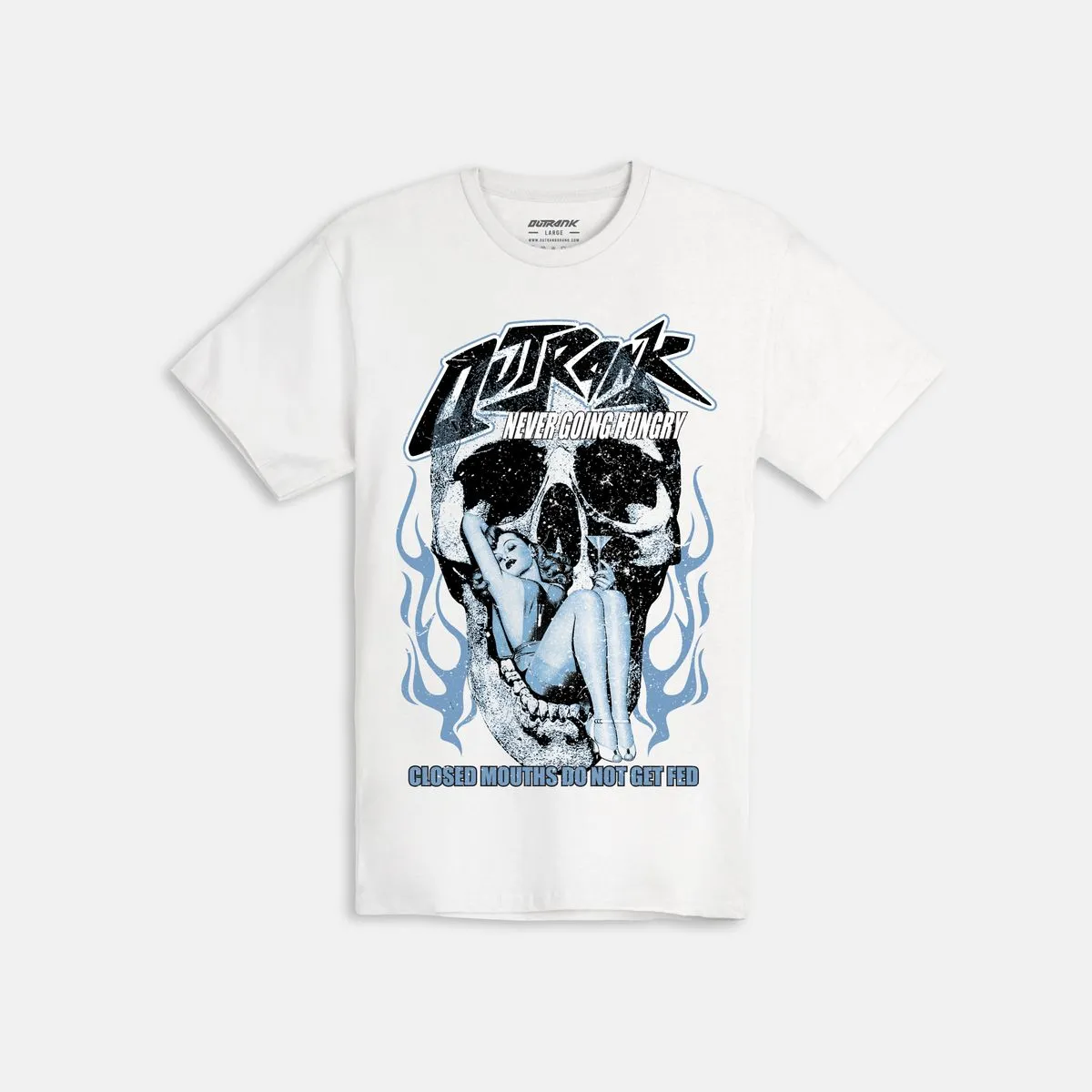 Outrank Closed Mouths Tee (White)