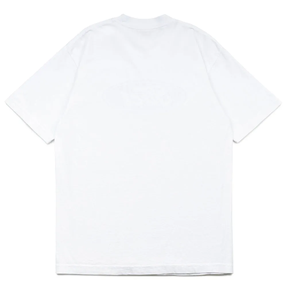 Oval Parody Logo Tee | White