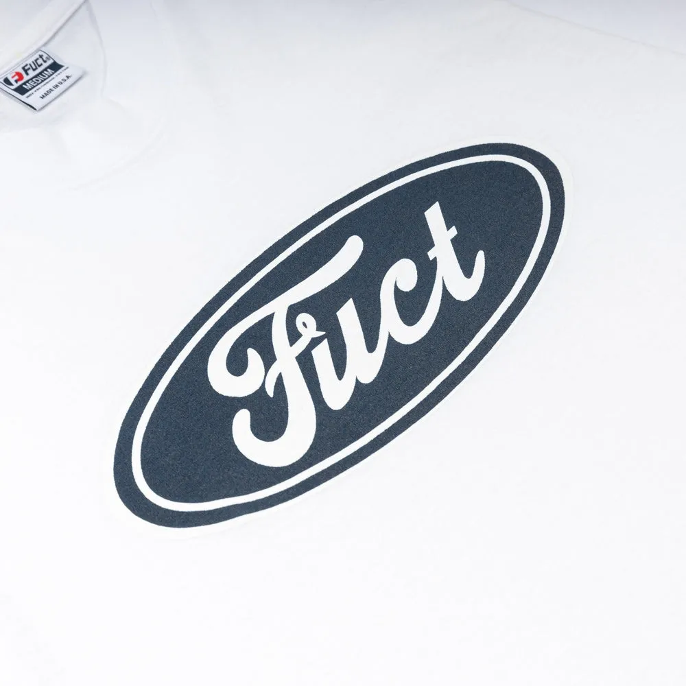 Oval Parody Logo Tee | White