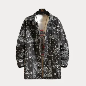 Oversize Bandana Plaid Paisley Shirts