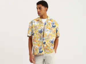 Oversized Fit Resort Collar Tropical Shirt