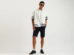 Oversized Fit Spread Collar Coconut Print Shirt