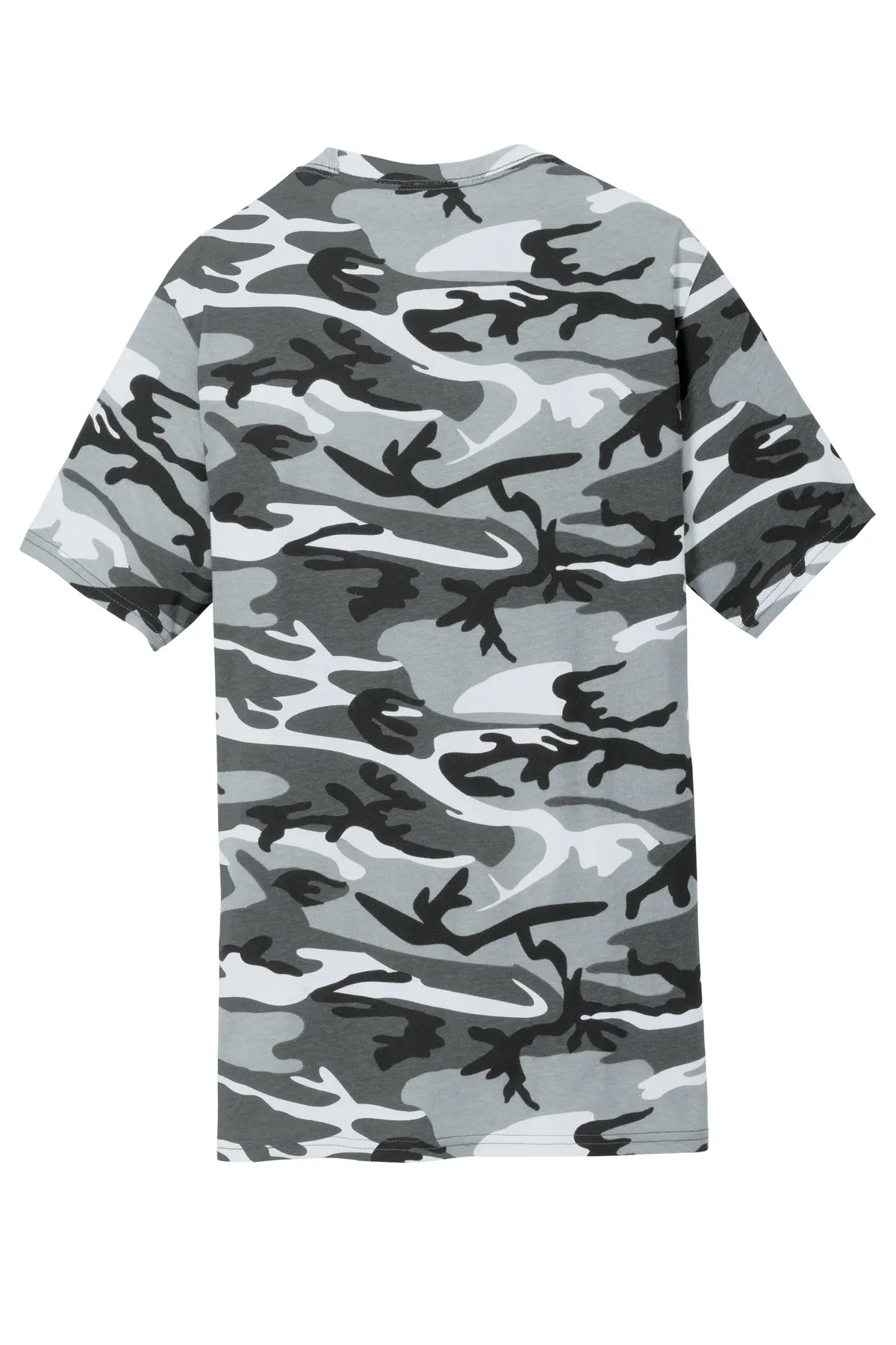 Port & Company Core Cotton Camo Tee.  PC54C Winter Camo
