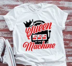 Queen of the Machine, Casino, Unisex, White Short Sleeve T-shirt