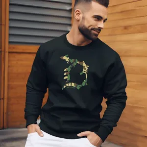 "Michigan D Camo" Men's Long Sleeve T-Shirt