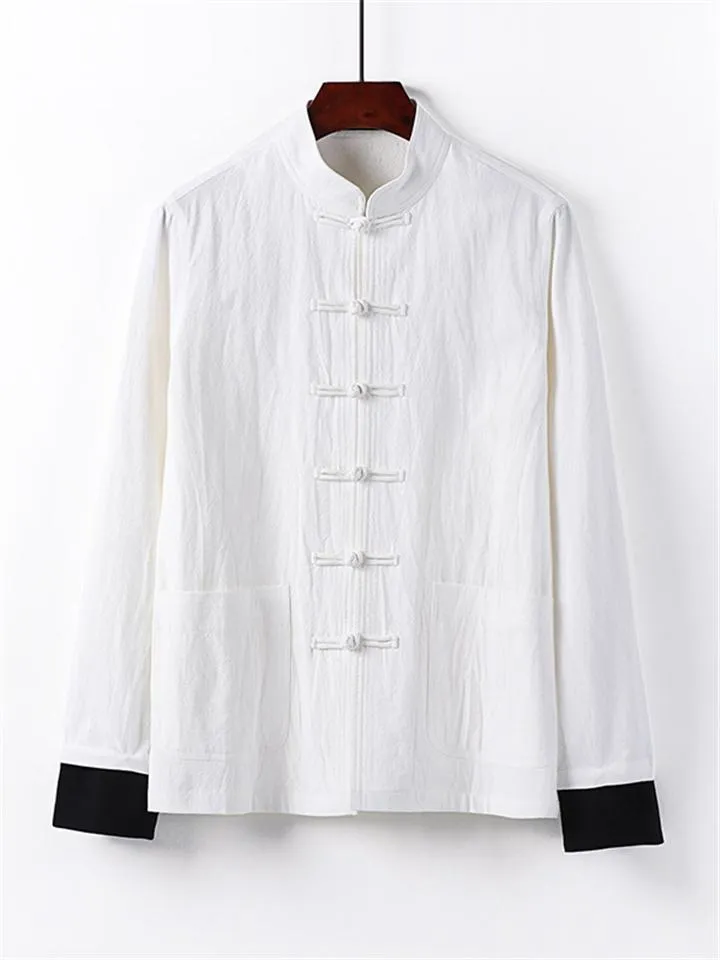 Relaxed Fit 2-Piece Retro Linen Outfit