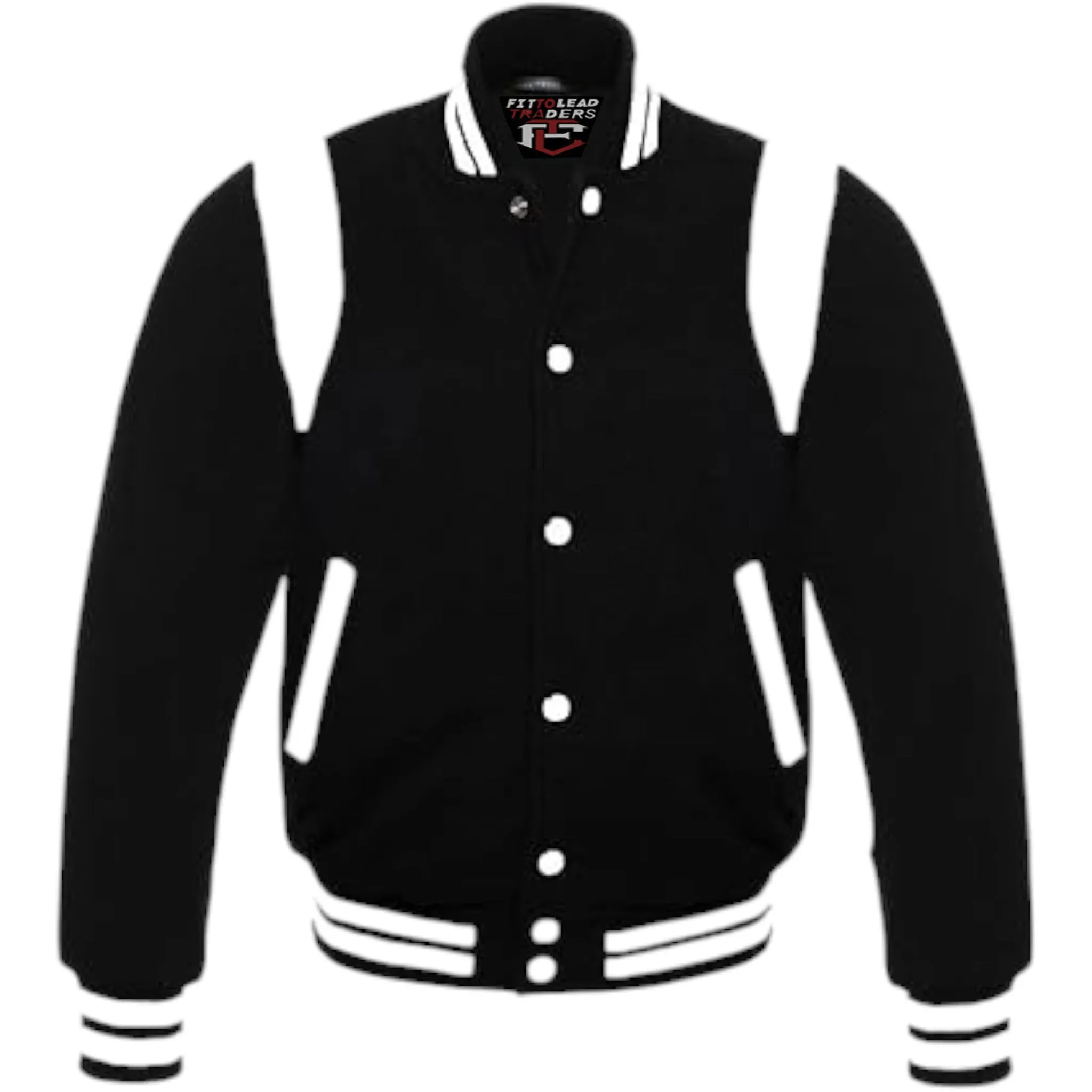 Retro Baseball Jacket – Wool Body & Leather Shoulder Inserts