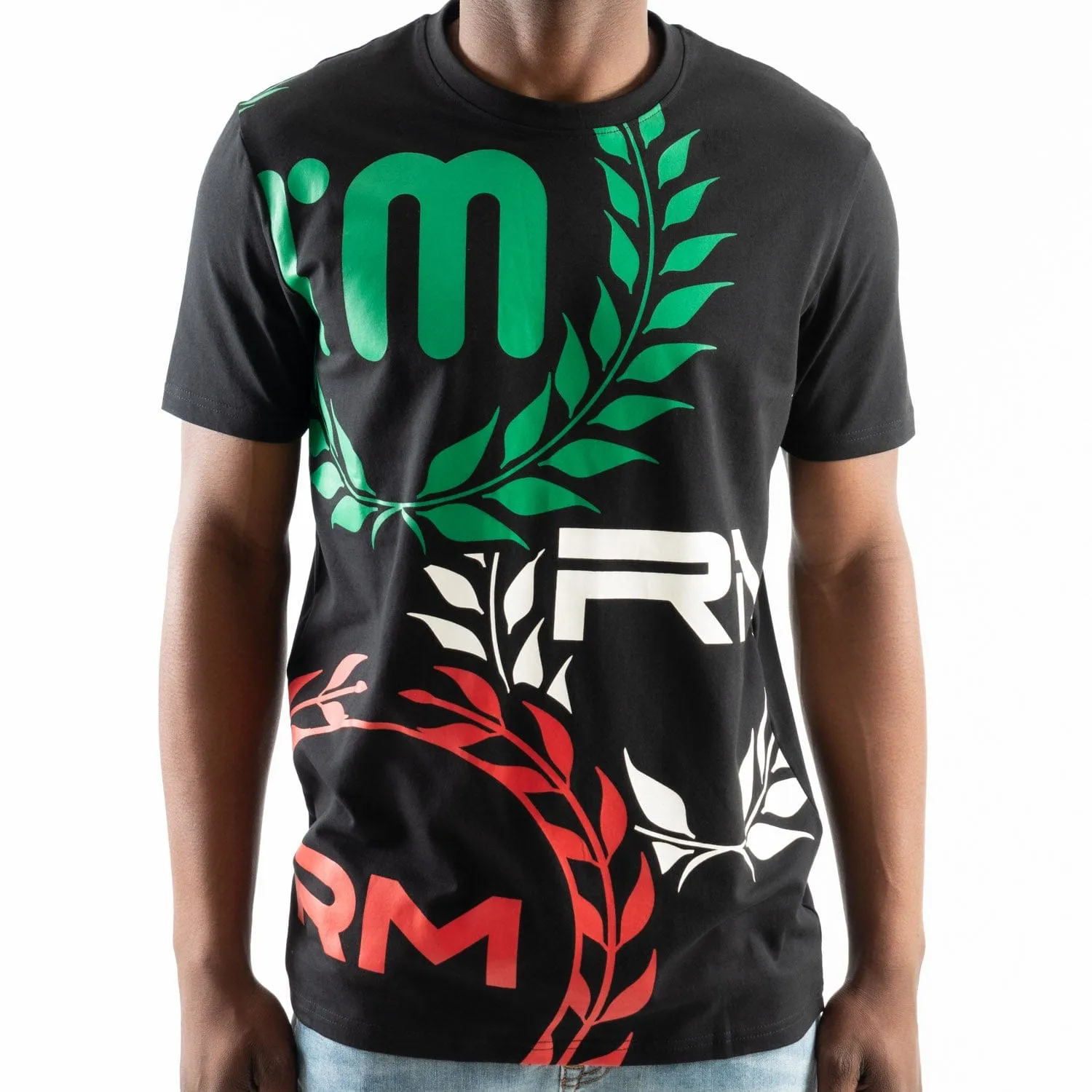 Rossimoda Men's Tre Logo T Shirt Black