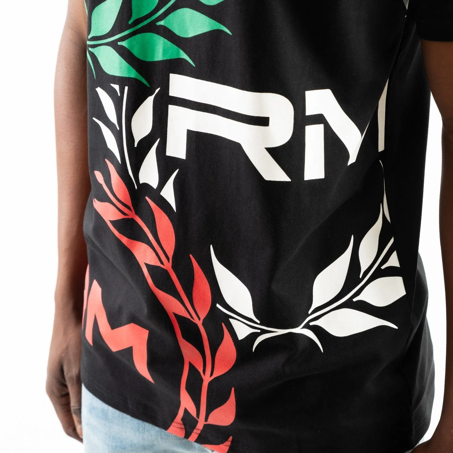 Rossimoda Men's Tre Logo T Shirt Black