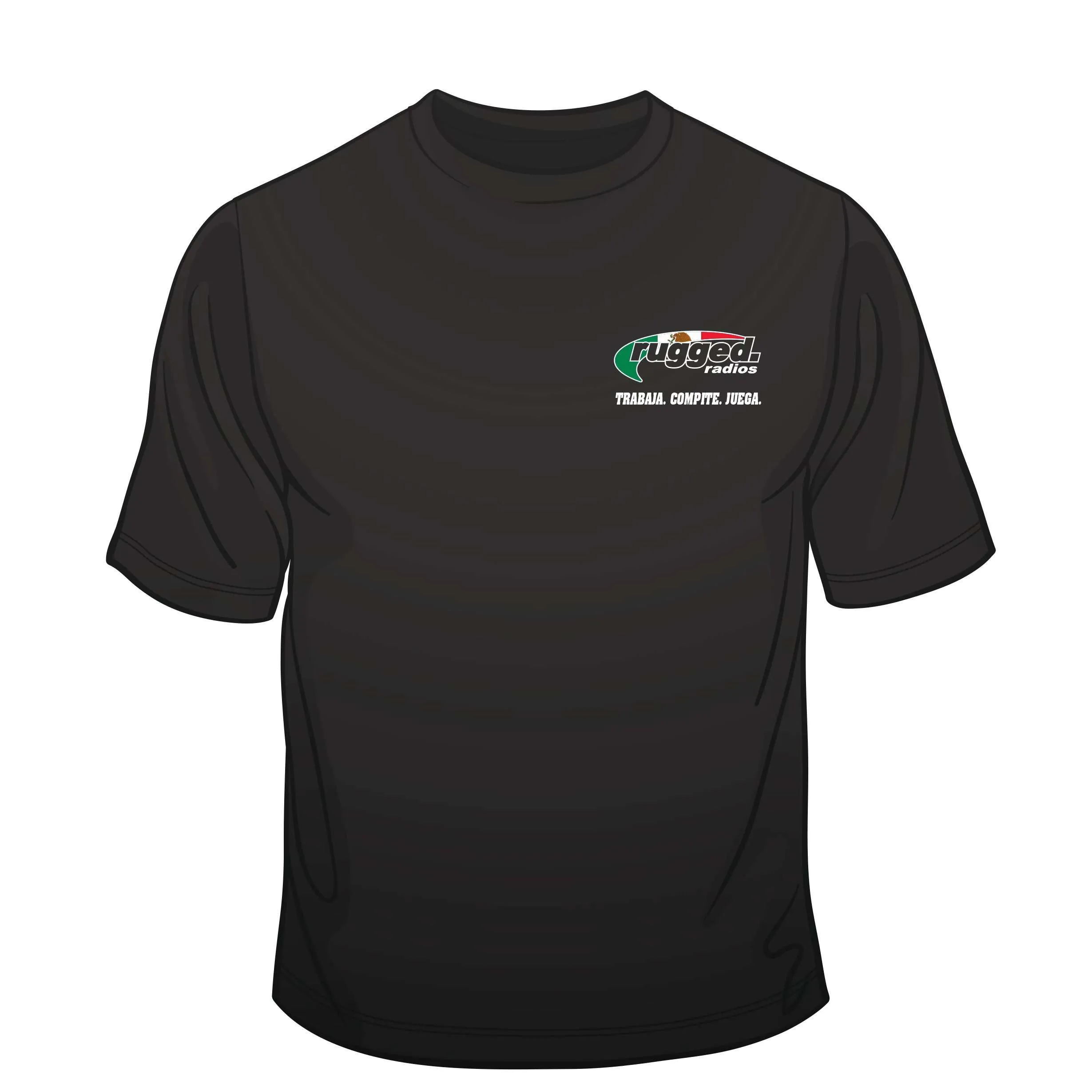 Rugged Radios MEXICAN FLAG T-Shirt - Black