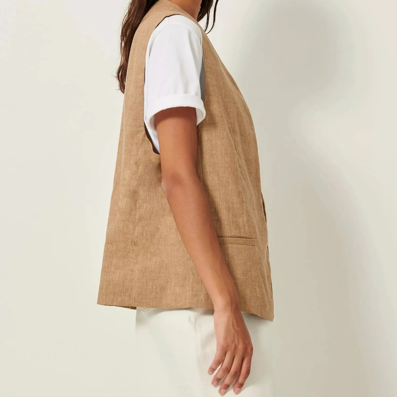 Sessun Marcello Sleeveless Jacket Alpaga