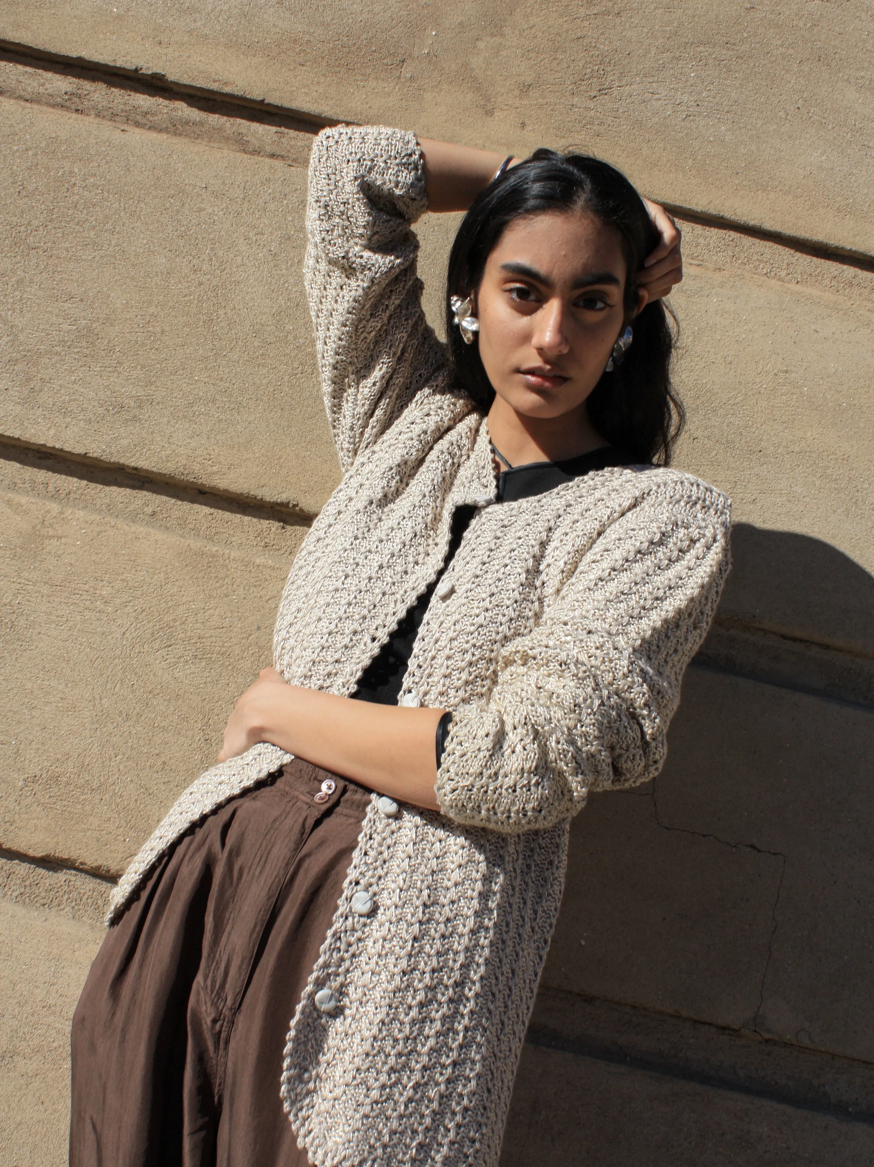 Silver Knit Cardigan