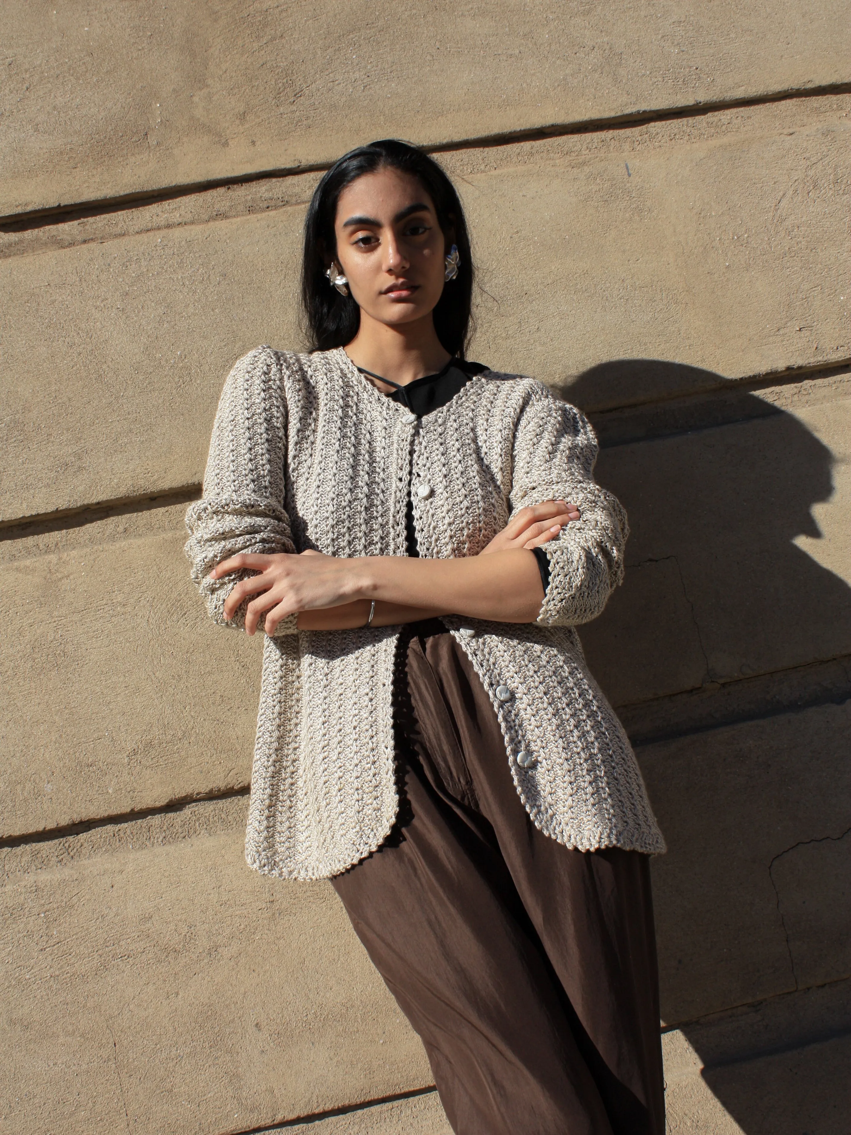 Silver Knit Cardigan