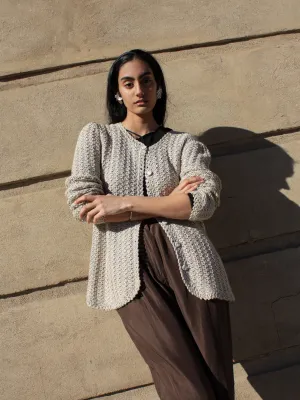 Silver Knit Cardigan