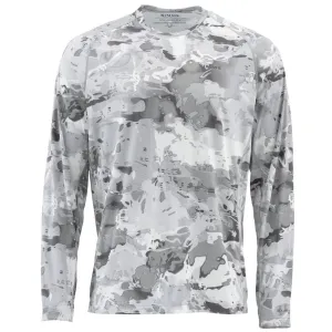 Simms Solarflex Long Sleeve Crewneck Cloud Camo Grey