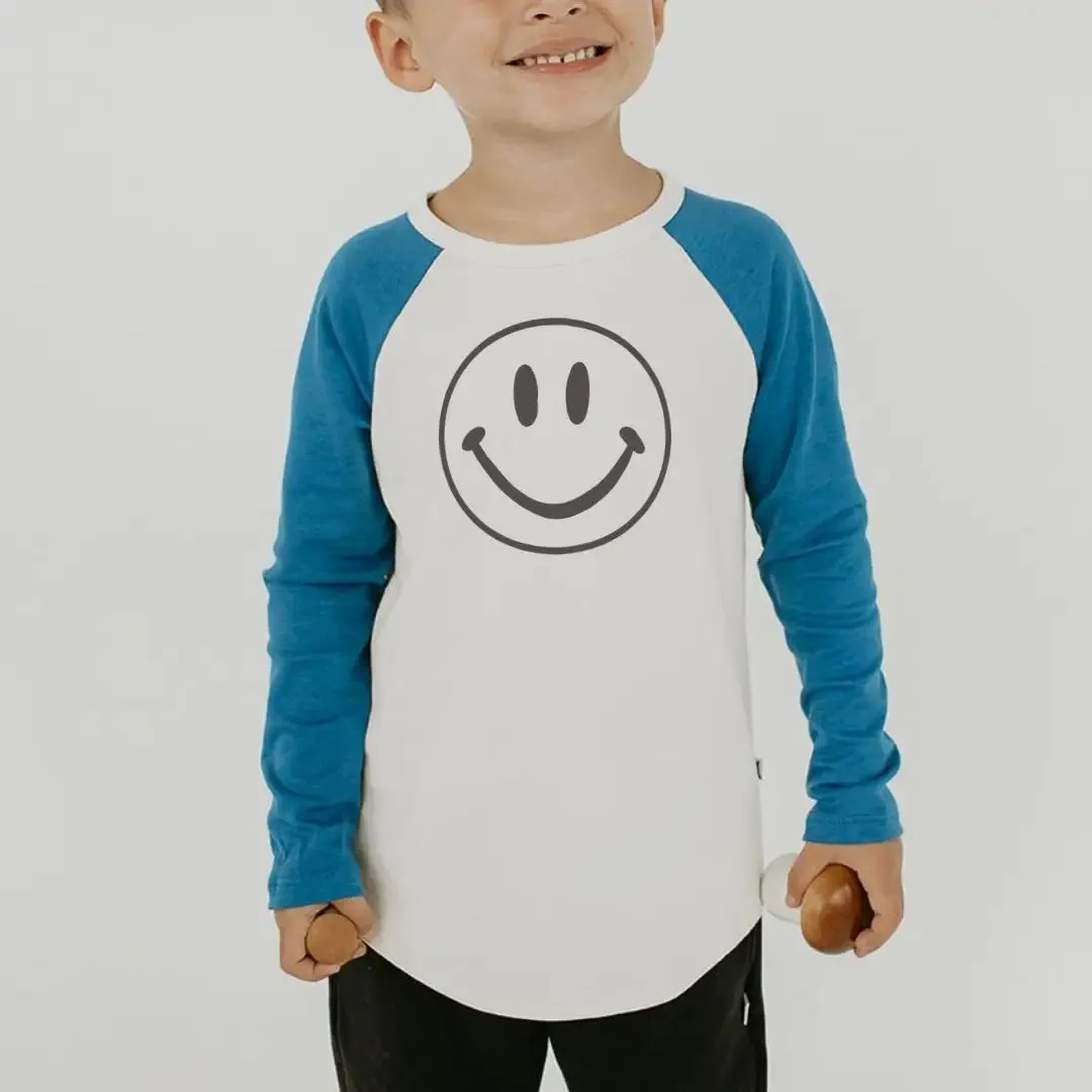 SMILEY BASEBALL RAGLAN SHIRT