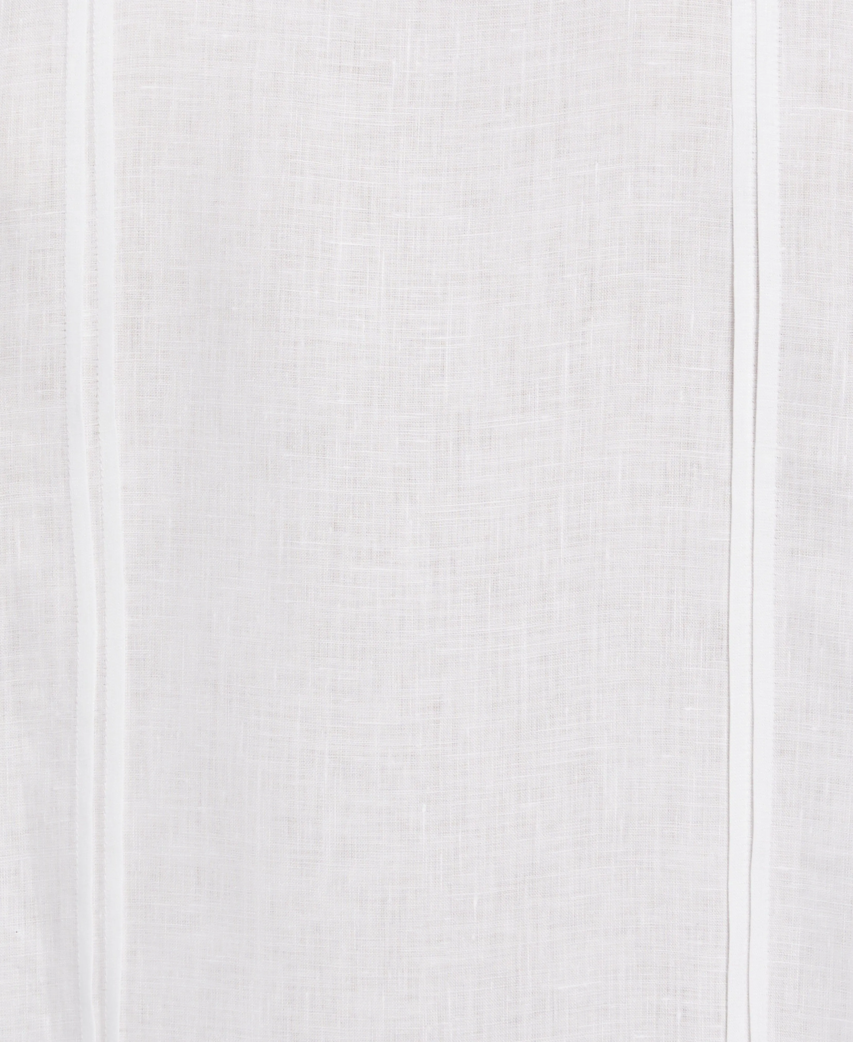 Solid Linen Guayabera Shirt With Contrast Embroidery