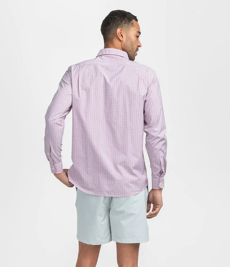 Southern Shirt Company Glendale Plaid LS Dress Shirt in Sorbet