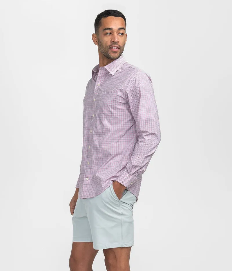 Southern Shirt Company Glendale Plaid LS Dress Shirt in Sorbet