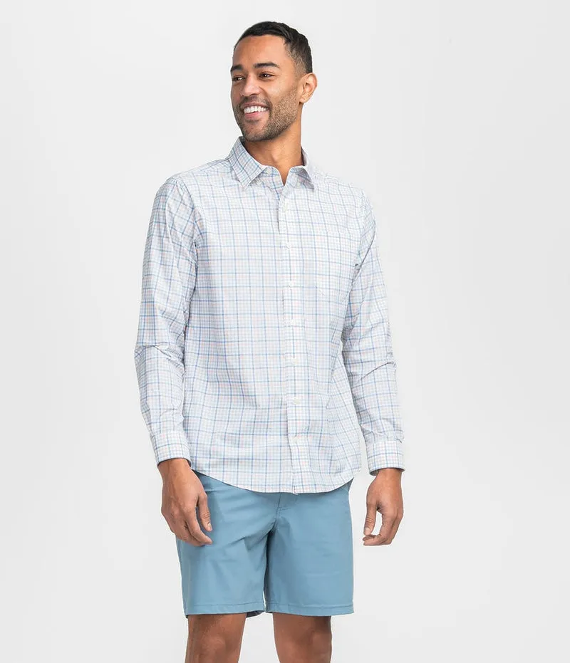 Southern Shirt Company Samford Check LS Dress Shirt in Some Beach