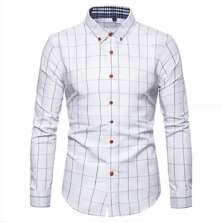 Spring Summer New Men's Shirt Young Men's Long-sleeved Shirt
