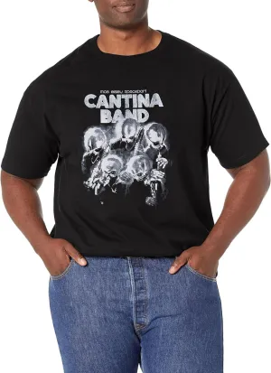 Star Wars Mens Modal Nodes Cantina Band Short Sleeve Tee Shirt Black XL Tall