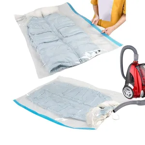 Stephenie Hanging Vacuum Space Saver Bags - 4 Pack - 4 L (57' x 27-1/2") for Coats Long Clothes - Closet Organizer Storage Bags