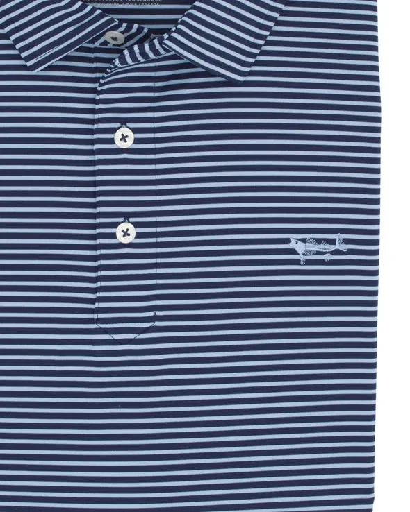 Stripe Polo (Bay Blue)