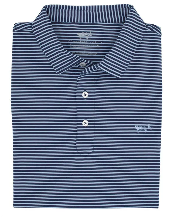 Stripe Polo (Bay Blue)