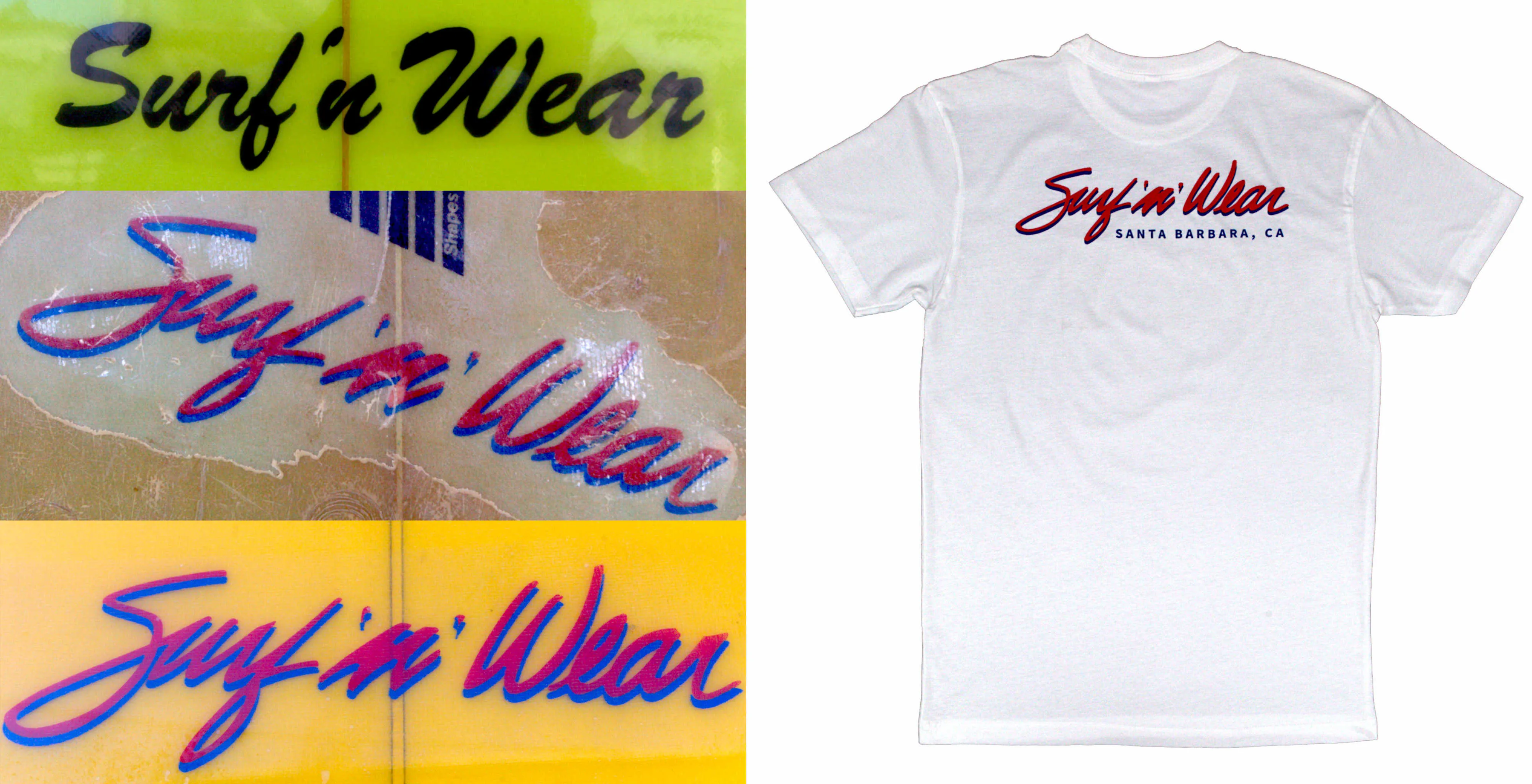 Surf N' Wear Script Short Sleeve T-Shirt - White