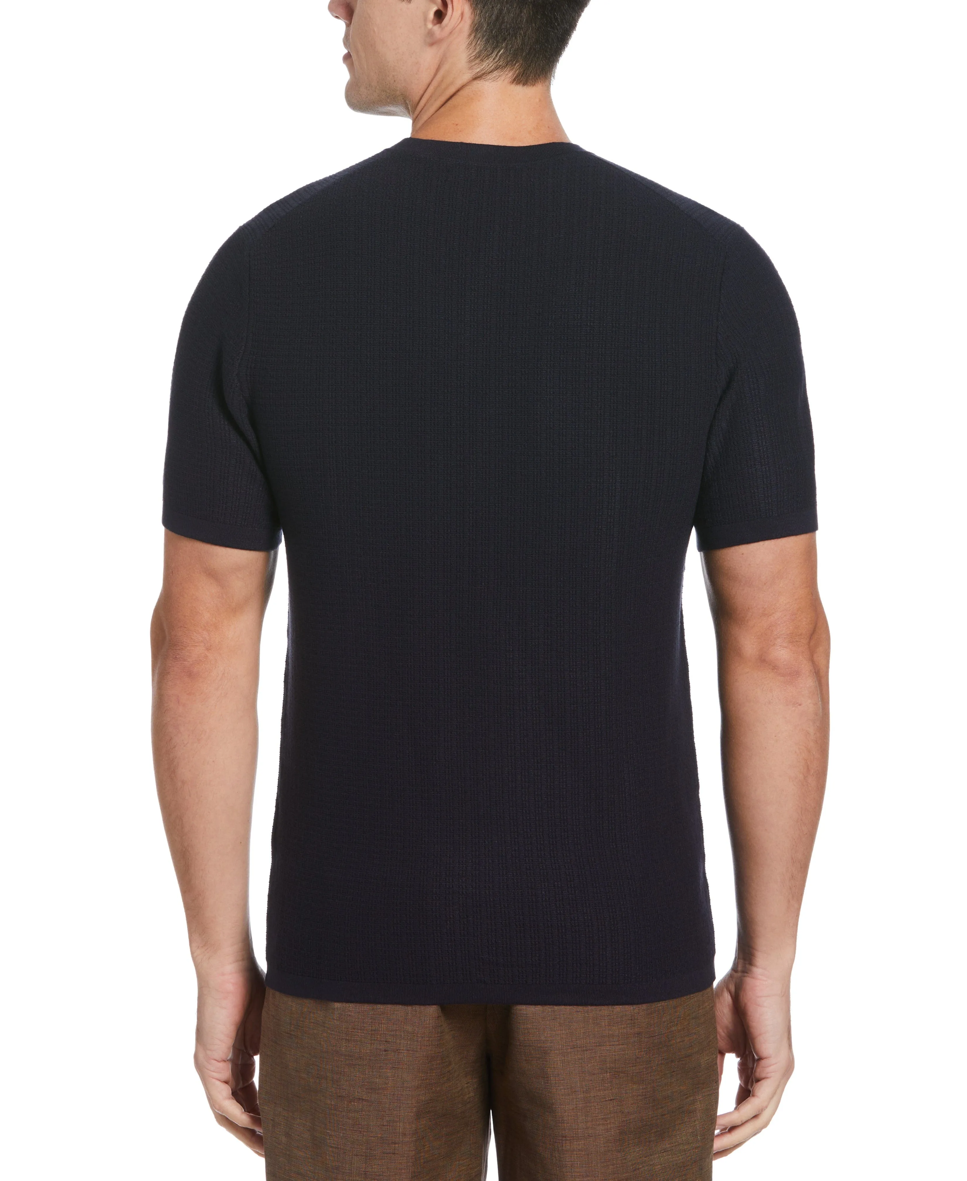 Tech Knit Vertical Ribbed Sweater Tee