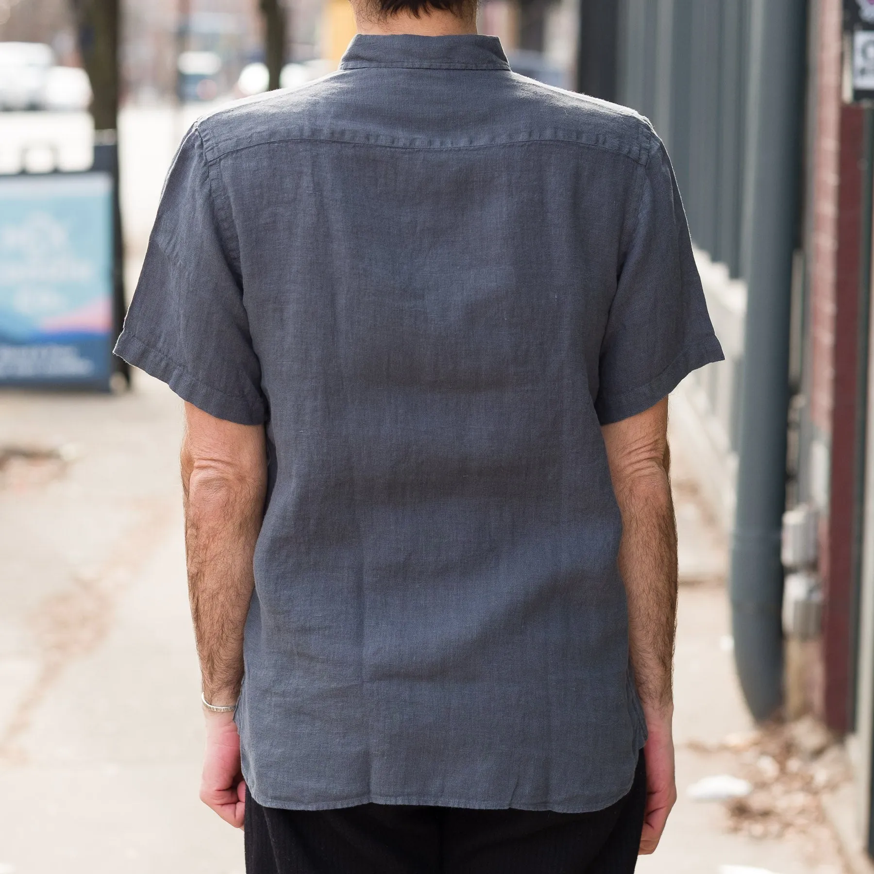 Themudo Shirt in Smoked Pearl Linen