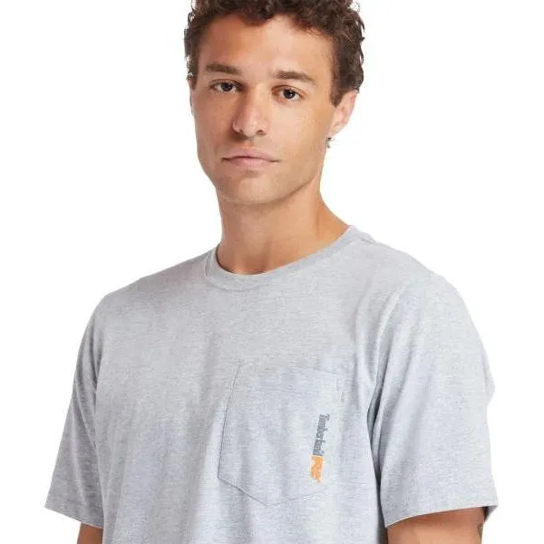 Timberland Pro Men's Base Plate Blended Short Sleeve T-Shirt - Grey - TB0A1HNSC81