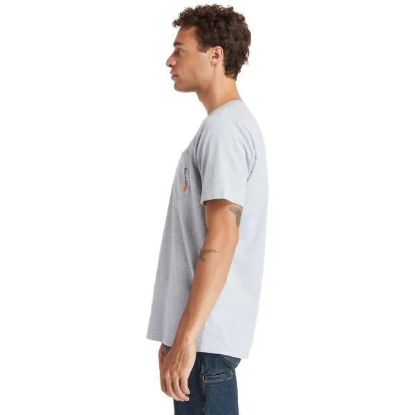 Timberland Pro Men's Base Plate Blended Short Sleeve T-Shirt - Grey - TB0A1HNSC81