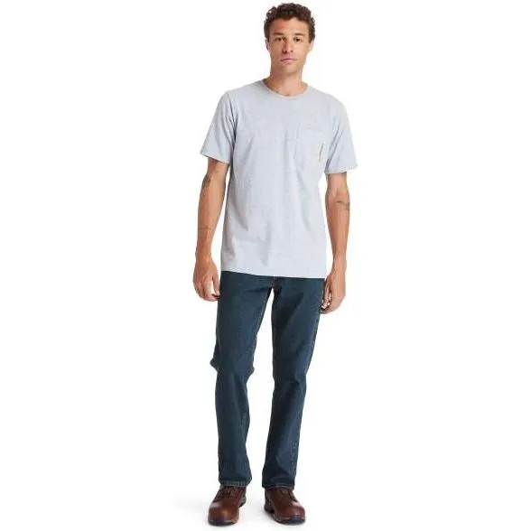 Timberland Pro Men's Base Plate Blended Short Sleeve T-Shirt - Grey - TB0A1HNSC81