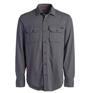 Timberland Pro Men's Flame Resistant Cotton Core Button Work Shirt - Charcoal - TB0A236V003