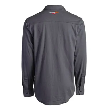 Timberland Pro Men's Flame Resistant Cotton Core Button Work Shirt - Charcoal - TB0A236V003